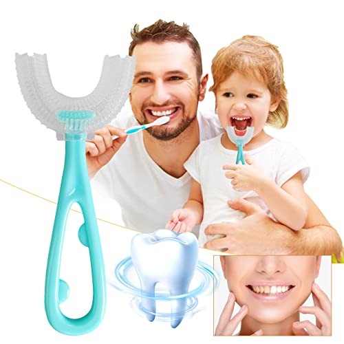 360° Kapsamlı Temizlik için Basit Stil çocuk U - şekilli Diş Fırçası Beyazlatma Masaj Diş Fırçası Çocuklar İçin U-Tipi Modelleme