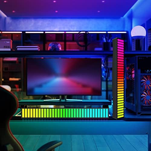 Aiend RGB ses kontrolü ritim ışıkları, renkli ses aktive pikap ritim ışık, yaratıcı USB şarj müzik seviyesi gösterge ışığı