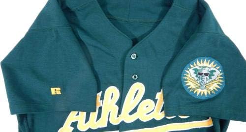1996-98 Oakland Athletics Denny Walling 15 Oyun Kullanılmış Yeşil Forma - Oyun Kullanılmış MLB Formaları