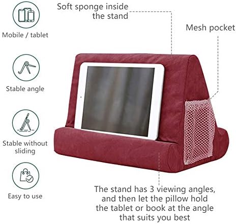 Tablet Yumuşak Yastık Standı için iPad Çok Açılı Lap Standı Cep telefonu tutucu için iPad, eReaders, Akıllı Telefonlar, Kitaplar,