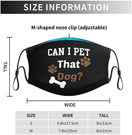 Doukabft Can I Pet Your Dog Yeniden Kullanılabilir Ayarlanabilir Yıkanabilir Moda Maskesi Siyah