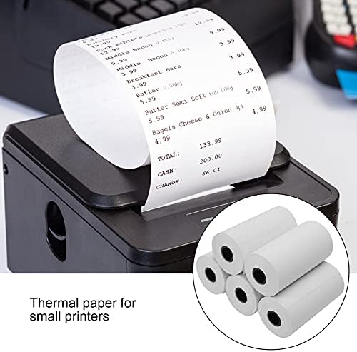 Termal Kağıt Rulosu, Ofis Makinesi için 5.5 X 2.8 cm Termal Makbuz Kağıdı Yemek Sipariş Sistemi için Küçük Yazıcı