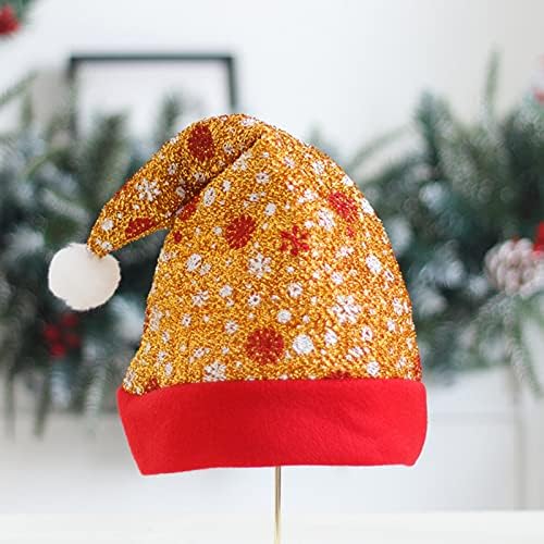 ıCODOD noel şapkaları Noel baba şapkaları noel şapkaları Yetişkinler Noel Ekose Noel baba şapkası Geleneksel Kırmızı Noel Kostüm