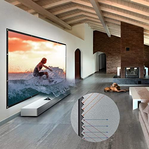 NIERBO 120 inç Metal Projektör ekran ortam ışığı Reddetme 2.4 Kazanç 3D Filmler Ekran 16:9 Ev Sineması için