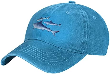Mavi Köpekbalığı Çocuk Şapkaları Baskı güneş şapkası Ayarlanabilir beyzbol şapkası Erkek Kız için