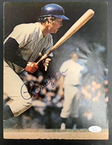Bobby Murcer İmzalı Fotoğraf Dergisi Sayfası Beyzbol İmzası HOF NY Yankees JSA-İmzalı MLB Dergileri