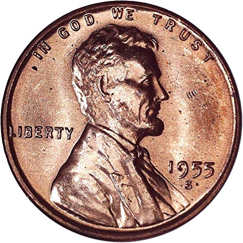 1955 S Lincoln Buğday Cent 1C Parlak Uncirculated