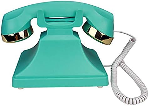 PDGJG Retro Telefon sabit-Döner Telefon Retro Eski Moda Klasik Metal Çan, Kablolu Telefon Fonksiyonu için Ev ve Dekor Renk,