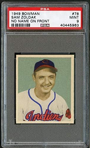 1949 Bowman 78 Sam Zoldak Psa 9 40445963-Beyzbol Şapkalı Eski Kartlar