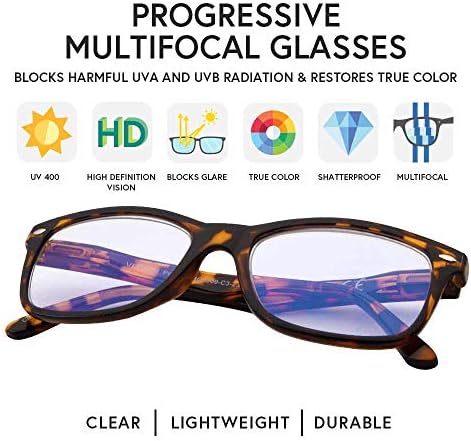 Ilerici okuma gözlüğü Kadınlar ve Erkekler için Multifokal bilgisayar okuyucular ile mavi ışık Engelleme MultiFocus lensler