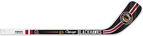 Chicago Blackhawks İmzasız Inglasco Ters Retro Logo Mini Ahşap Hokey sopası-NHL İmzasız Çeşitli