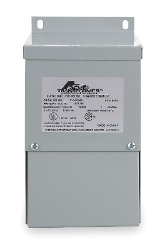 Acme Electric T181059 Buck-Boost Trafo, 1 Faz, 60 Hz, 0,75 kVA, 120 V x 240 V Birincil Volt, 16 V / 32 V İkincil Volt