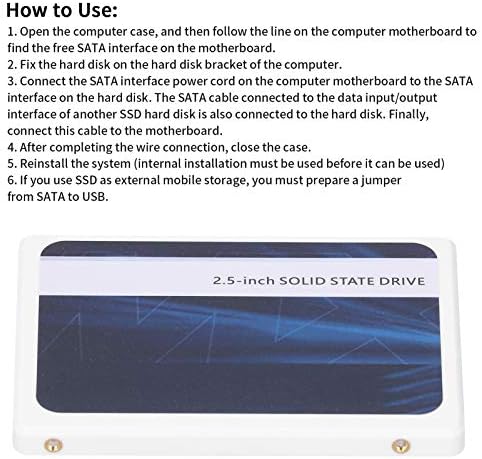 Zunate SSD SATA 2.5 inç, dahili Katı Hal Sürücü, Taşınabilir Katı Hal Sabit Disk, isteğe Bağlı Kapasite SSD sabit Disk için