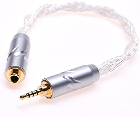 2.5 mm Adaptör 16 Çekirdek Gümüş Kaplama Kablo trrs 2.5 mm Erkek 3.5 mm Dişi trrs Dengeli Ses Adaptör Kablosu
