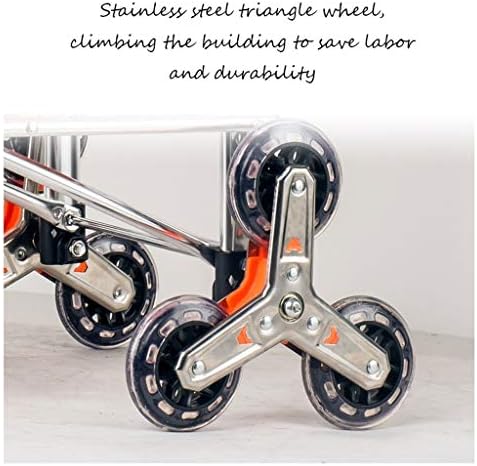 ZXC Ev Alışveriş Sepeti Bakkal Süpermarket Çok Fonksiyonlu Kalınlaşmak Alüminyum Paslanmaz Çelik Üçgen Tekerlek Taşınabilir