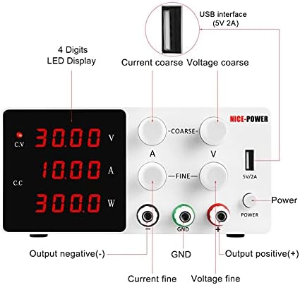 youyu6-2o521 USB DC Regüle Laboratuvar Güç Kaynağı Ayarlanabilir 30 V 10A Voltaj Regülatörü Sabitleyici Anahtarı Tezgah Güç