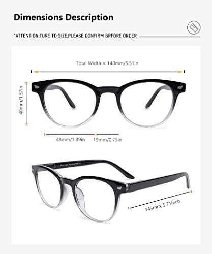 CRGATV 2 Paket Miyop Gözlük Mesafe Şık Miyopi Miyop Gözlük Reçetesiz Optik gözlük çerçevesi Erkekler Kadınlar için (-5.0 diyoptri)