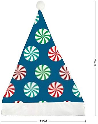 GORYJ Noel Şapka Kısa Peluş Noel Şeker Topu Yumuşak Rahat Santa Şapka Tatil Parti Elbise için Uygun 19.7x13. 8 inç