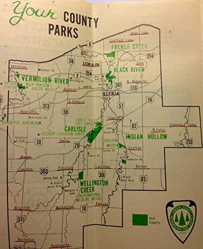 Vintage Orijinal Lorain İlçesi Metropolitan Park Bölgesi Broşürleri Elyria Ohio