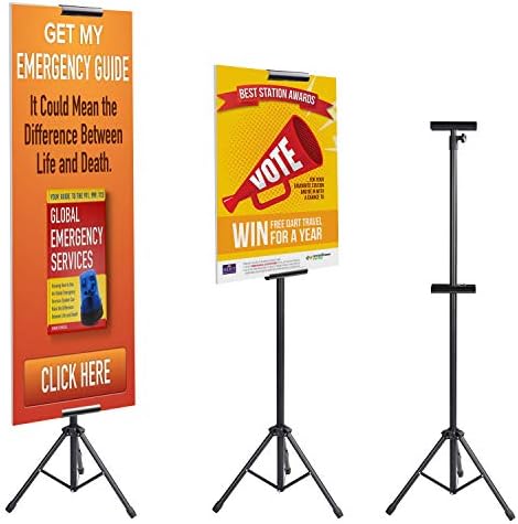 Klvied Çift Taraflı Poster Standı, Ekran için Tripod Poster Standları, Ayarlanabilir Poster Panosu Standı, Ağır Hizmet Tipi