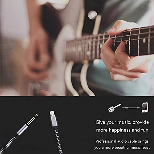 Yıldırım 6.35 mm 1/4 inç TRS ses Stereo kablosu için iPhone 12/11/X / XS/XR/8/7/ıpad / iPod, Amplifikatör, Hoparlör, Kulaklık,