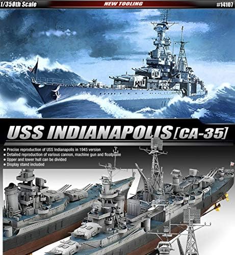 Akademi 1/350 USS Ca-35 Indianapolis Askeri Gemi Plastik Model Seti Özel Hediye Hızlı Kargo ve Dünya Çapında Gemi