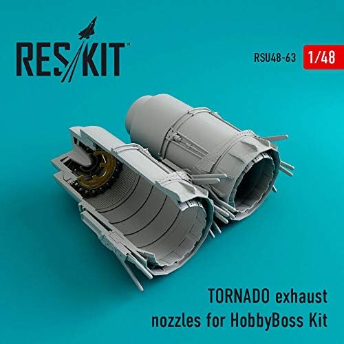Reskit RSU48-0063 - 1/48 HobbyBoss Kiti Reçine Detay ıçin Tornado Egzoz memeleri
