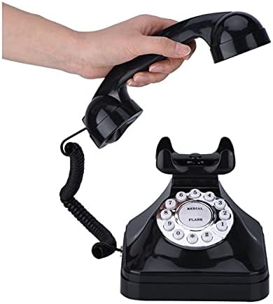 PDGJG Retro Tarzı Vintage Antika Telefon Sabit Hat Numaraları Depolama Arama Retro Telefon Sabit Hat