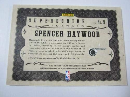 2013-14 Panini Altın Standart Spencer Haywood Kart Oto 198/2999 Supersonics-İmzasız Basketbol Kartları