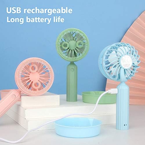 MileHouse USB Şarj Elektrikli Fan, El Soğutma Fanı Kabarcık Üfleyici Oyuncak-Pembe
