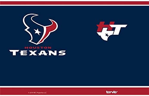 Tervis Üçlü Duvarlı NFL Houston Texans Yalıtımlı Bardak Bardak İçecekleri Soğuk ve Sıcak Tutar, 20oz-Paslanmaz Çelik, Touchdown