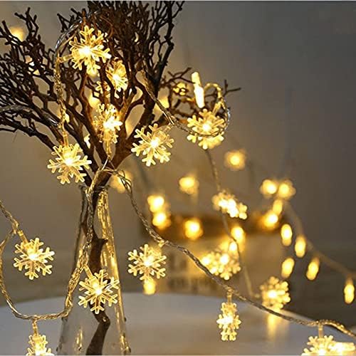 Noel kar tanesi dize ışıkları süslemeleri 2 M 10LED kış Fairyland dekor açık avlu süs ışık Yard bahçe asılı veranda ışık hediyeler