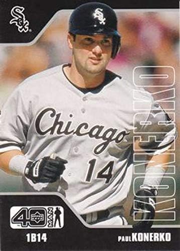 2002 Üst Güverte 40 Kişilik Beyzbol 404 Paul Konerko Chicago White Sox UD Şirketinden Resmi MLB Ticaret Kartı