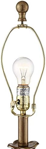 Louis Geleneksel Fransız Fleur-de-Lis Masa Lambaları 25.75 Yüksek 2 Set Antik Altın Fildişi Beyaz Pilili Çan Gölge Dekor Oturma