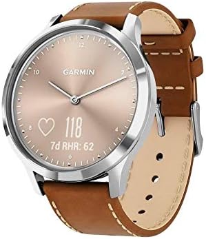 Garmin vivomove HR, Erkekler ve Kadınlar için Hibrit Akıllı Saat, Deniz Köpüğü Silikon Bantlı Gümüş