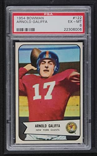 1954 Bowman 122 Arnold Galiffa New York Giants-FB (Futbol Kartı) PSA PSA 6.00 Giants-FB Ordusu