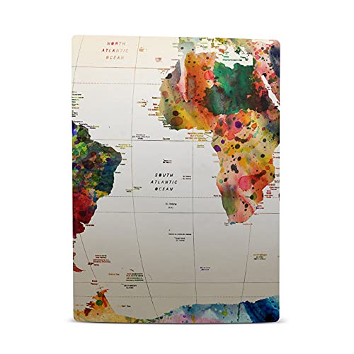 Kafa Kılıfı Tasarımları Resmi Lisanslı Mark Ashkenazi Dünya Haritası Sanat Karışımı Mat Vinil Ön Kapak Sticker Oyun Cilt Kılıfı