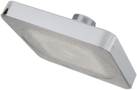 TonyJameJPStore 6 İnç led ışık Kare yağmur duş Başlığı Paslanmaz Çelik 3 Renk Değiştirme Sıcaklık Kontrolü Banyo Showerhead