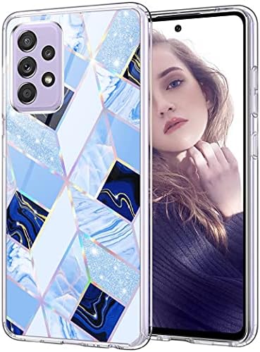 Galaxy A52 Samsung kılıfı Galaxy A52 5G telefon kılıfı için Kadın Izgara Ebru Tasarım, şeffaf Silikon Tampon Anti-Sararma Şeffaf
