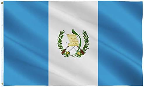 SOULBUTY Guatemala Bayrağı 3x5 Açık Kapalı, Araba için, Duvar için, Çift Dikişli, Pirinç Grometli Polyester