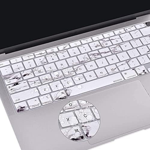 MOSISO Klavye Kapağı Sadece MacBook Air 13 inç 2020 Sürümü ile uyumlu A2337 M1 A2179 Dokunmatik Kimlikli Retina Ekran Arkadan