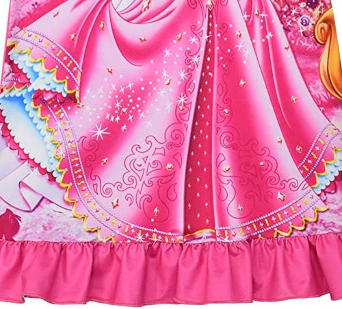 WNQY Toddler Kız Bebek Prenses Pijama Karikatür Baskı Gecelik Elbise