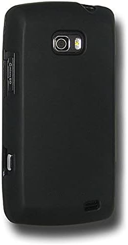 LG Ally VS740 için Amzer Kauçuk Geçmeli Kristal Hard Case-Siyah