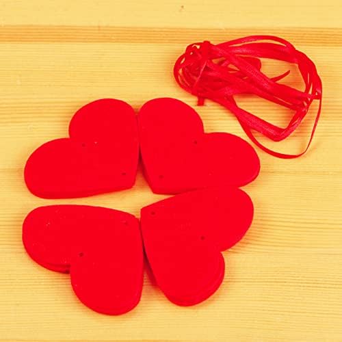 Techinal Kırmızı Kalp Çelenk Olmayan Dokuma Kolye Asılı Süsleme Asmak Perde için DIY El Yapımı sevgililer Günü Düğün Dekor