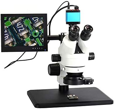 HAYEAR 7X-45X Simul-Odak Trinoküler Zoom Stereo Mikroskop 14MP TV HDMI Industrail Kamera USB C-Montaj 8 İnç HD LCD Monitör