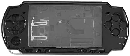 PSP 2000 için tam Konut Kabuk, ön Kapak Kılıf Değiştirme PSP 2000 Konsolu için Oyun Konsolu Kabuk Kapak Onarım Parçaları (Siyah)