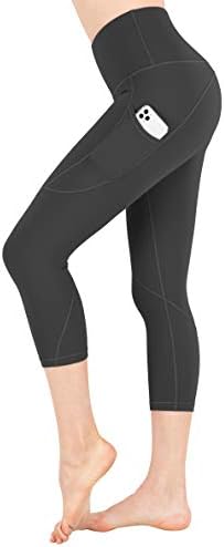 espidoo Yoga Pantolon Kadınlar için, Yüksek Belli Karın Kontrol Egzersiz Tayt Kadınlar için Cepler ile, 4 Yönlü Streç Squat