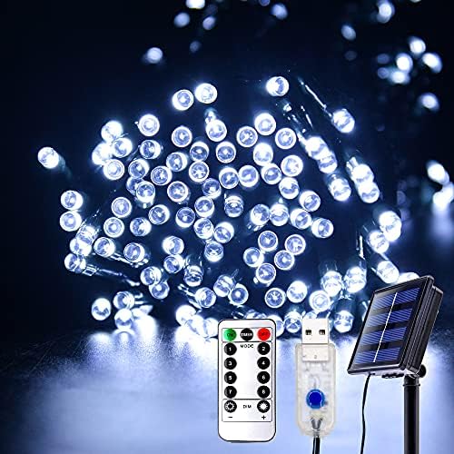 LKELEC güneş dize ışıkları açık 72Ft 200 LED USB Powered su geçirmez peri yıldızlı ışıklar uzaktan 8 aydınlatma modları ile