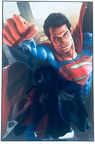 Çeviklik Çerçeveli Superman (Superman Teaser) 10” x 15 Poster Temel Katı ahşap çerçeve Duvar Sanatı