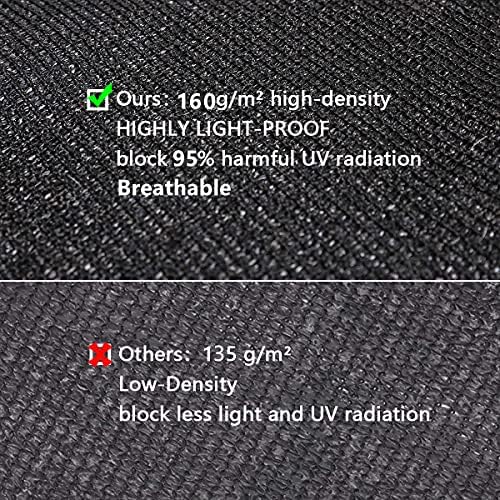 GÜNEŞLİ RUH Hali 6' x 50 ' Siyah Stok Boyutu Çit Ekranı Ön Cam 160 GSM Ticari Sınıf Püre Malzemesi UV Bloğu-Özel Boyut Kabul